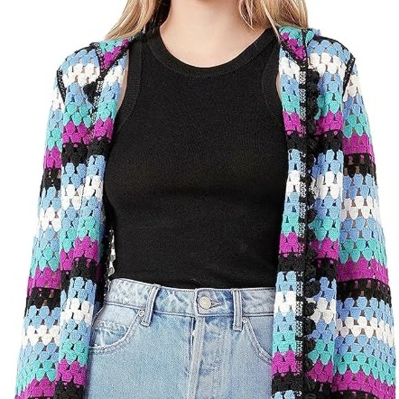 Free the Roses Crochet Cardigan, Anthropologie Cardigan, Anthropologie Sweater - Picture 2 of 8